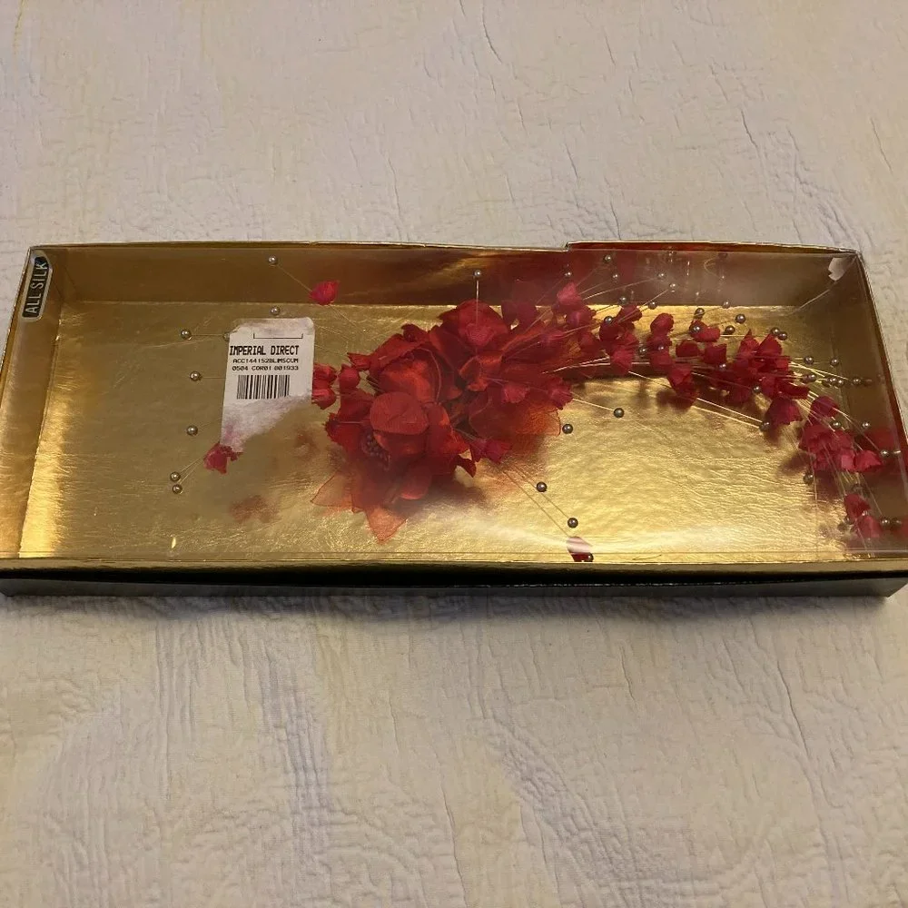 All Silk Red Floral Arrangement